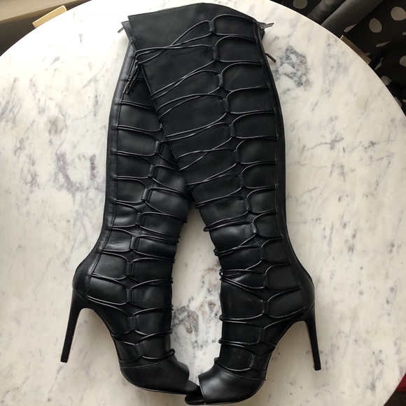 Vince Camuto Shoes - Vince Camuto Kesta Laced Peep Toe Boot